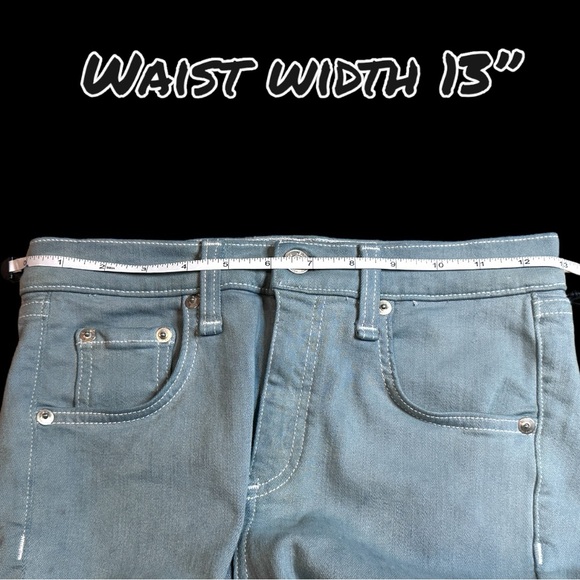 Originally NWT Aged White Flare Crop Jeans now in Sage. Size 26 - Picture 6 of 12